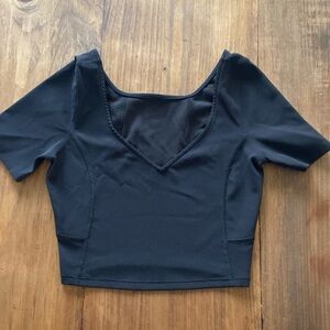 Lululemon cropped t shirt size S black